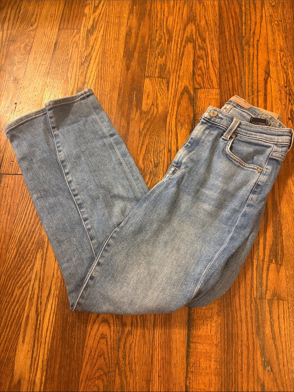 🎉7 For All Mankind Luxe Vintage High Waisted ankle Light Wash Skinny Jeans